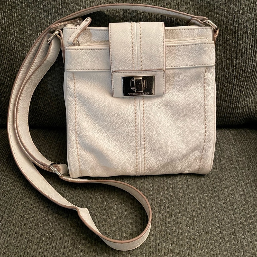 Tignanello White Leather Crossbody